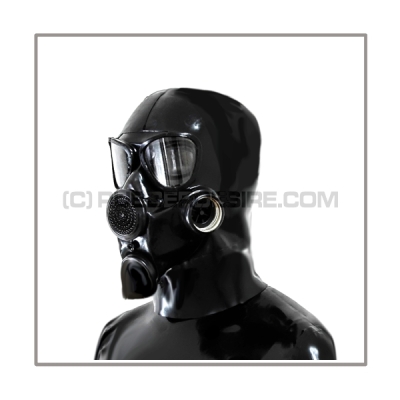 Deluxe gasmask-zipper-hood HR-P with thread at the side - model PMK